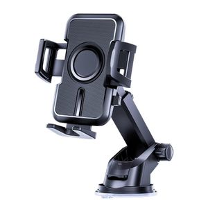 Universal Car Phone Mount Adjustable Hands Free Smartphone Holder Black