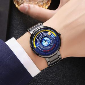 SKMEI 2361 Fashion Watch for Men – Battery-Powered with Earth Motif & Durable Build