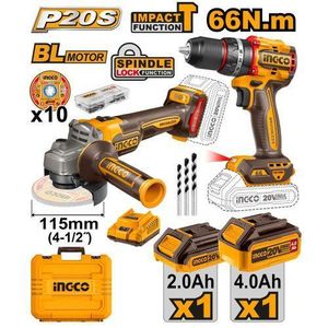 Ingco CKLI20273 Cordless 2 pcs combo kit 66Nm 