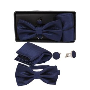 HISDERN Bow Tie Pre tied Mens Navy Blue Paisley Bow Ties & Pocket Square  Set with Cufflinks Wedding Party Bowties Handkerchief Cuff Links Gifts for  Men,Navy blue : : Fashion