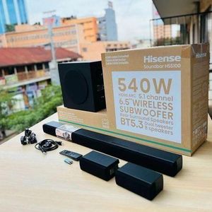 Hisense HS5100 Soundbar 5.1 Channel, 6.5 Inches Wireless Subwoofer, 480Watts, with a dual tweeter speaker 