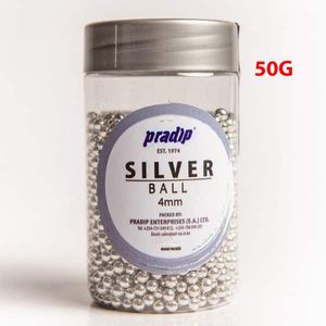 Pradip Silver Ball 4mm Cake Decoration Sprinkles - 50g.