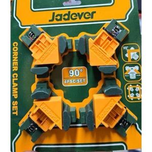 JADEVER  4Pcs Corner Clamp for Woodworking, 90 Degree Right Angle Clamp, Adjustable Spring Loaded Wood Clamps for Photo Framing, Picture Frames, Cabinets, Furniture, DIY Projects - Woodworking Tools