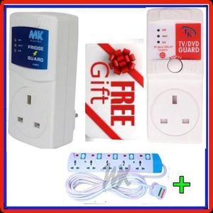 MK QUALITY HOME BEST FRIDGE GUARD + FREE 5 WAY POWER EXTENSION-BLUE +FK TV GUARD.