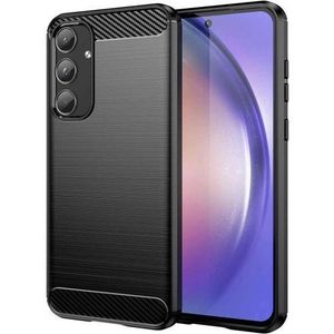 Carbon Fiber Shockproof Rugged Shield Soft TPU Back Cover Cases For Samsung Galaxy A55 5G