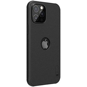 Apple iPhone 12 Pro Max Nilkin Super Frosted Shield Pro Hard Back Soft Border (PC and TPU) Shock Absorb Protective Cover with Raised Bezel Camera Protect PC with Logo Cut in Black