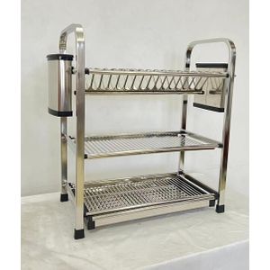 Premium 3 Tier Aluminium Dish Drainer Rack