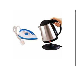 AILYONS  Electric Dry Iron Box with Water Heating Kettle – 2 in 1 Home Appliance