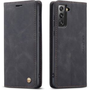 Caseme Case for Samsung Galaxy S21 5G, Vintage PU Leather Wallet Case Card Slot Kickstand Magnetic Closure Shockproof Flip Folio Case Cover