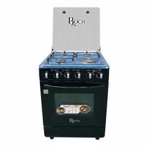 Roch RGC-50G1EO-G 50x50cm 3 Gas Burners + 1 Hotplate Cooker - Black (1 YR WRTY)