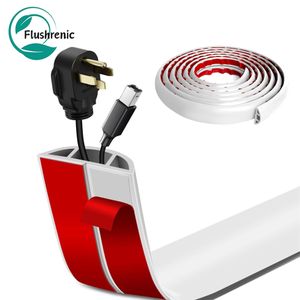 Flushrenic Floor cable protection cover, cable protection cover, hidden extension cord, cable protection, cable tripping prevention, heavy-duty cable concealment device