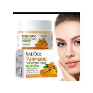 SADOER Turmeric Cream, Tumeric Cream Anti Oxidation, Face Cream For Deep Moisturizing akin to Vitamin C, Prevents Acnes, Oil Control and Soothing, skin Repair