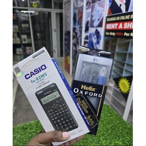Casio Japan MS 2nd Edition Scientific Calculator and Helix Oxford Mathematical Set