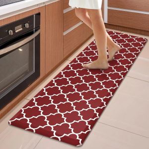 Cushioned Anti-Fatigue Kitchen Rug Mat ,45x120cm x 8mm Non Slip Waterproof , Heavy Duty Rubber Ergonomic Comfort Mat for Kitchen, Floor Home, Office, Sink, Laundry etc
