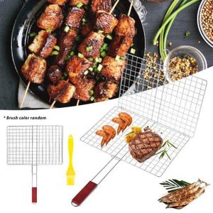 Stainless Steel BBQ Fish Meat Net Barbecue Grill Mesh Wire  BBQ Grill Net Stainless Steel Barbecue Mesh Rack Grid