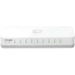  DES-1008C/B 8-Port 10/100Mbps Fast Ethernet Unmanaged Desktop Switch Plug and Play Auto MDI/MDIX Fanless Energy Efficient Network Switch for Home Office Business CCTV IP Phones and Small Networks