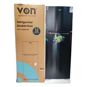 VON 334L No Frost Double Door Fridge - Inverter Cooling with Large Vegetable Box