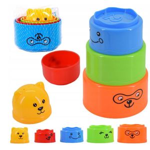 Baby Stacking & Nesting Cups Educational Toy - Colorful Number Learning Cups for Toddlers - Early Development Bath & Sensory Play Set