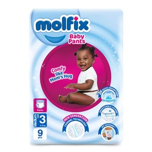 Molfix Baby Diaper (Medium) Size 3, 9x12 Small Pack