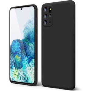 Soft Silicone Slim Fit Cover Anti-Scratch Shockproof Case for Samsung Galaxy S20 Plus - Black