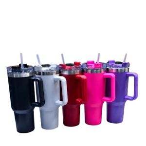 PREMIUM INSULATED TRAVEL TUMBLER WITH HANDLE & STRAW