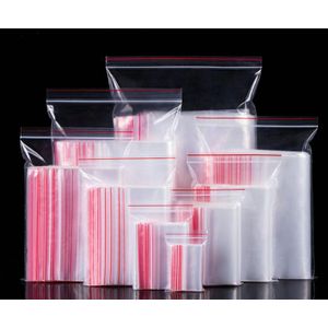 100pcs Small Clear Bags Plastic Baggies Baggy Grip Self Seal