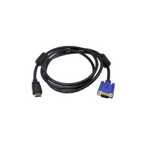 HDMI to VGA Adapter Cable Male D-SUB for HDTV Computer Monitor - Black
