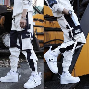 Fashion Men Black Pocket Casual Pants Cargo Pants Harem