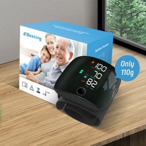 New LED Rechargeable Wrist Blood Pressure Monitor English / Russian /  Portuguese