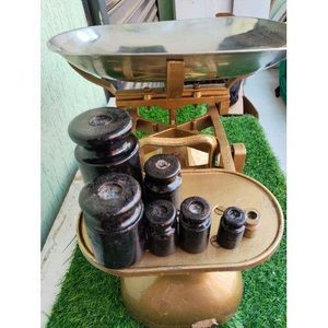 Zinc Weighing Scale Scale Mawe Analogue With 7Weights - 15kgs