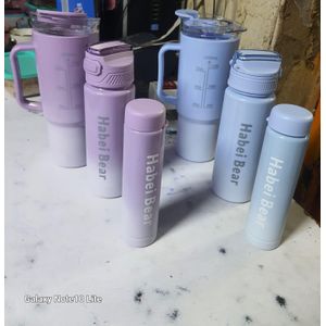 3 in 1 Habei Bear Baby Feeding Bottle with Spoon Straw and Nipple Leak Proof Infant Milk Water Bottle BPA Free Cute Cartoon Design for Toddlers and Newborns Daily Feeding Use