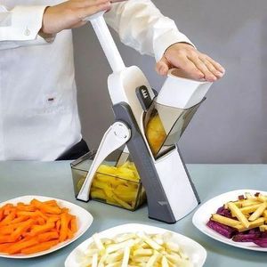 All In 1 white and grey Vegetable Safe Mandoline Slicer Cutter Chopper
