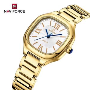 Luxury NAVIFORCE NF5042 Women’s Watch – Durable Stainless Steel, Waterproof, Battery Powered