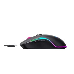 Havit MS1020WB Tri-Mode Gaming Mouse – Rechargeable RGB 10000 DPI, Bluetooth 5.0, 2.4GHz & Wired Gaming Mouse (600mAh Battery)