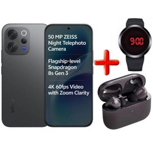 Vivo V70, 5G, 12GB RAM + 512GB ROM Storage, 50MP, Battery 6500mAh, (1 YEAR WARRANTY) - Authentic Black + FREE GIFTS