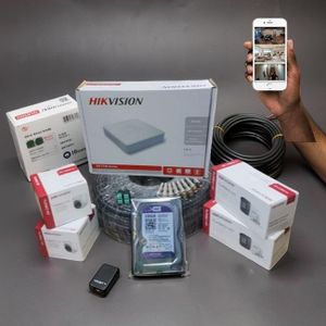 Hikvision  4 Turbo HD 1080P Full HD 2MP Plug And Play Advanced Security CCTV Cameras Complete Full System Kit -500GB Harddisk