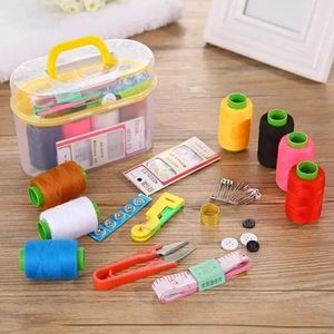 Sewing Kit Set Complete Portable Sewing Box Needle Thread Scissors Measuring Tape Buttons DIY Craft Repair Kit Home Travel