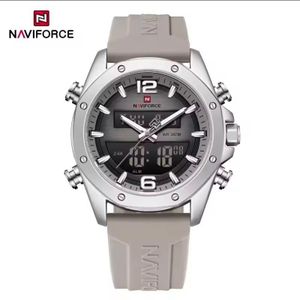 Naviforce Men's Dual Time 3ATM Water Resistant Rubber straps Wrist Watch