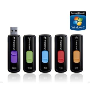 Transcend JetFlash 500 USB 2.0 Flash Drive Capless Retractable Design.