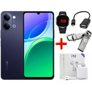 Vivo Y05, 6.74", (4GB Upto 8GB) RAM + 64GB ROM Storage, 6500mAh, (Dual Sim), 8MP, (1 YEAR WARRANTY) - BLACK + FREE GIFTS