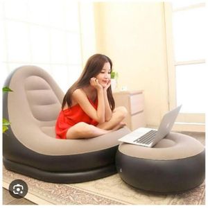 High Quality Luxury Inflatable Lounge Sofa Chair with Footrest – Portable Indoor & Outdoor Relaxation Seat