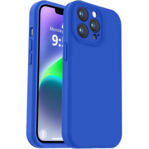 Soft Flexible Silicone Case for Apple iPhone 16 Pro Max, Shockproof Anti-Scratch Slim TPU Protective Back Cover (Blue)