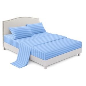 Jimmy Fitted Bedsheet Set Cotton 6x6 – 1 Fitted Sheet  Flat Sheet and 4 Pillowcases 