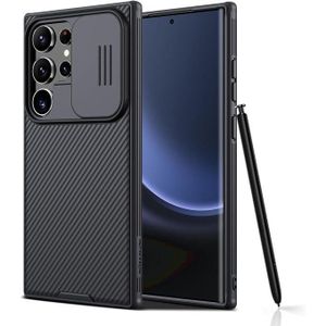 Nilkin SAMSUNG S23 Ultra S23 Ultra 5G Phone Case Black With Sliding Camera Back Cover & Supports Wireless Charging Heavy Duty Anti Scratch Slim Protective