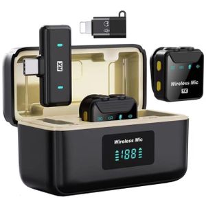 SX23 Wireless Lavalier Microphone with Charging Case for Easy Portability