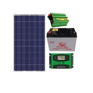 Solarmax 80Watts Monocrystalline solar panel +50Ah solar battery +300Watts solar inverter +10ah solar charge controller