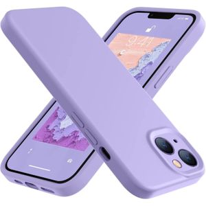Soft Silicone Slim Fit Cover Anti-Scratch Shockproof Case for Apple iPhone 15 Plus - Purple