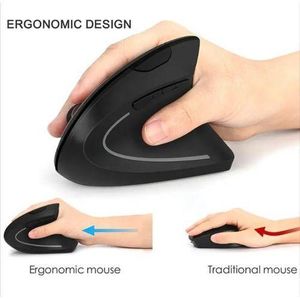 2.4G Ergonomic Optical Wireless Vertical Mouse 3 Adjustable DPI for Big Hands LED Backlit High DPI Feature Used