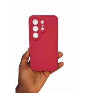 Tecno Camon 50 Matte Silicone Back Cover Case With Camera Protection - Burgundy