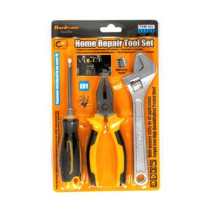 3PCS Home Repair Tool Set – Adjustable Spanner, Combination Pliers & Screwdriver Kit CRV Steel Household Tools